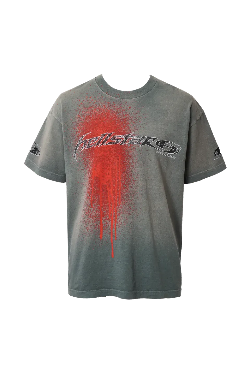 Hellstar Spray Paint T-shirt grå bomuld