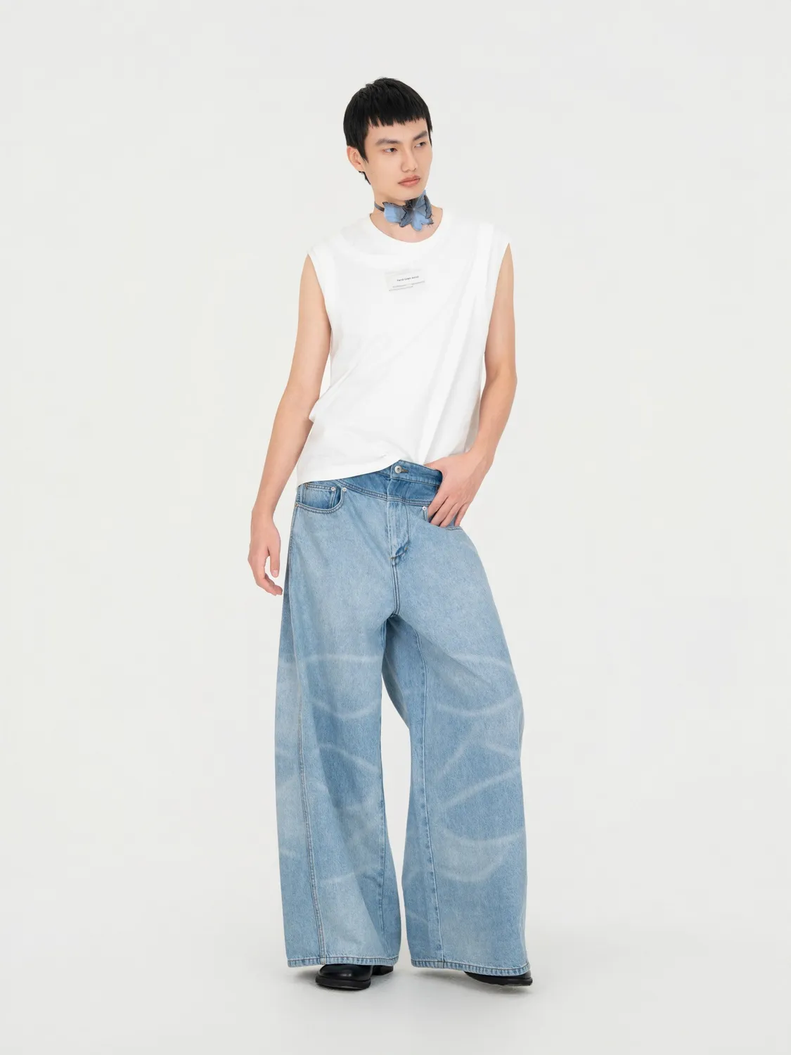 Feng Chen Wang Wide Leg Denim bukser denim vide