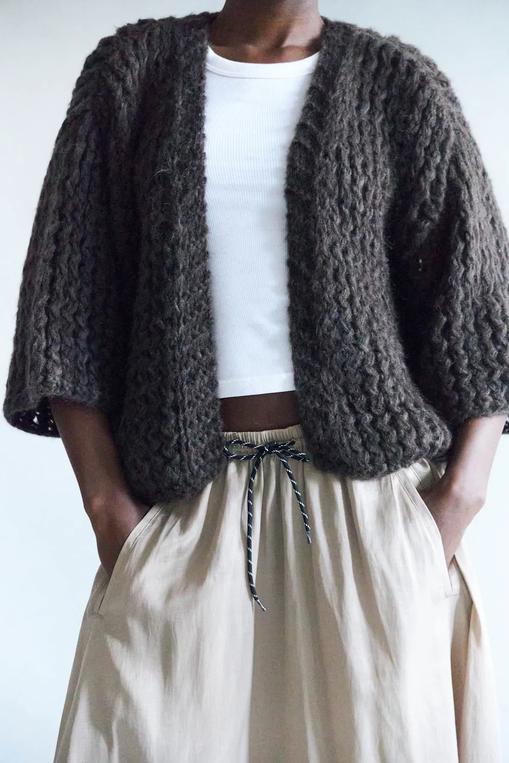 DAWN x DARE Amber 592 Khaki nederdel lang hør