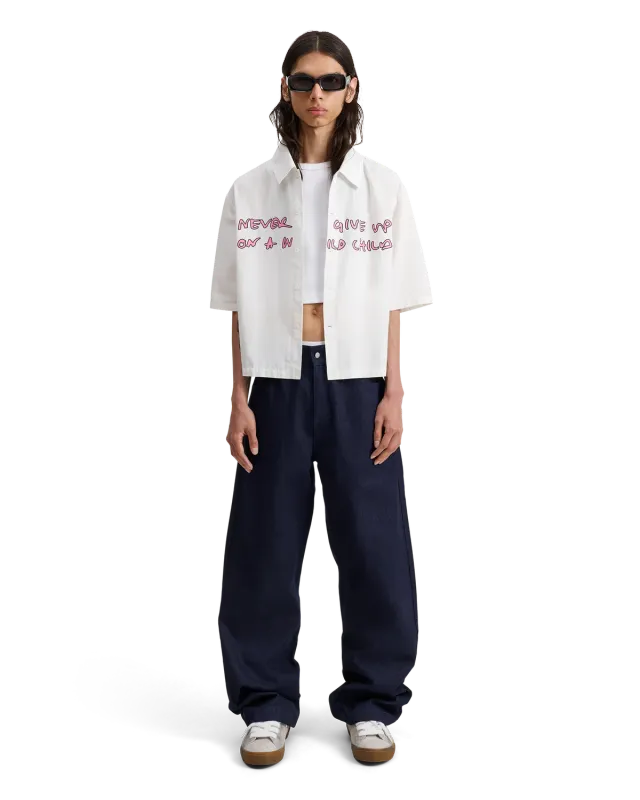 Alis Theotis cropped skjorte off white bomuld