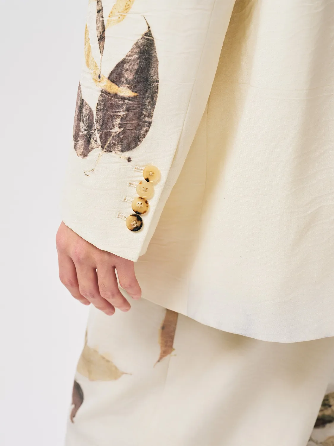 Feng Chen Wang Natural Plant Dye blazer blomstertryk