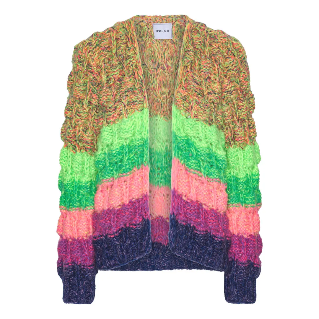 Dawnxdare Arena Rainbow 840 Bold Rainbow cardigan