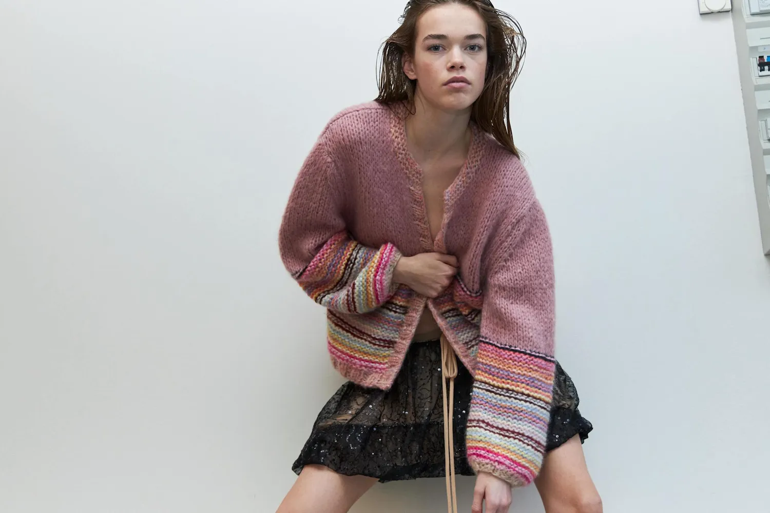 DAWNXDARE Gabi 800 Candy Stripes strikcardigan