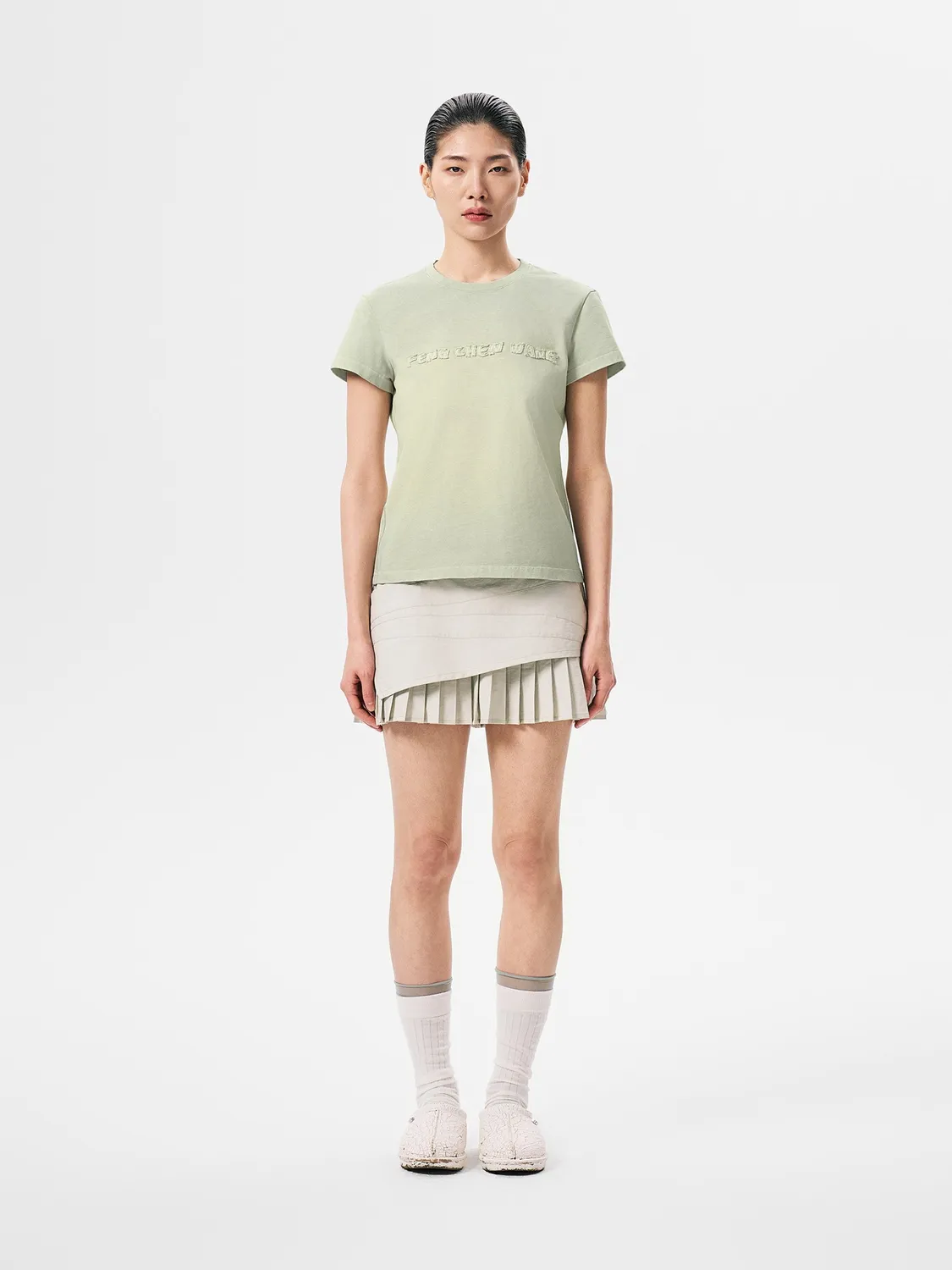 Feng Chen Wang Tie-Dye Logo t-shirt unisex bomuld