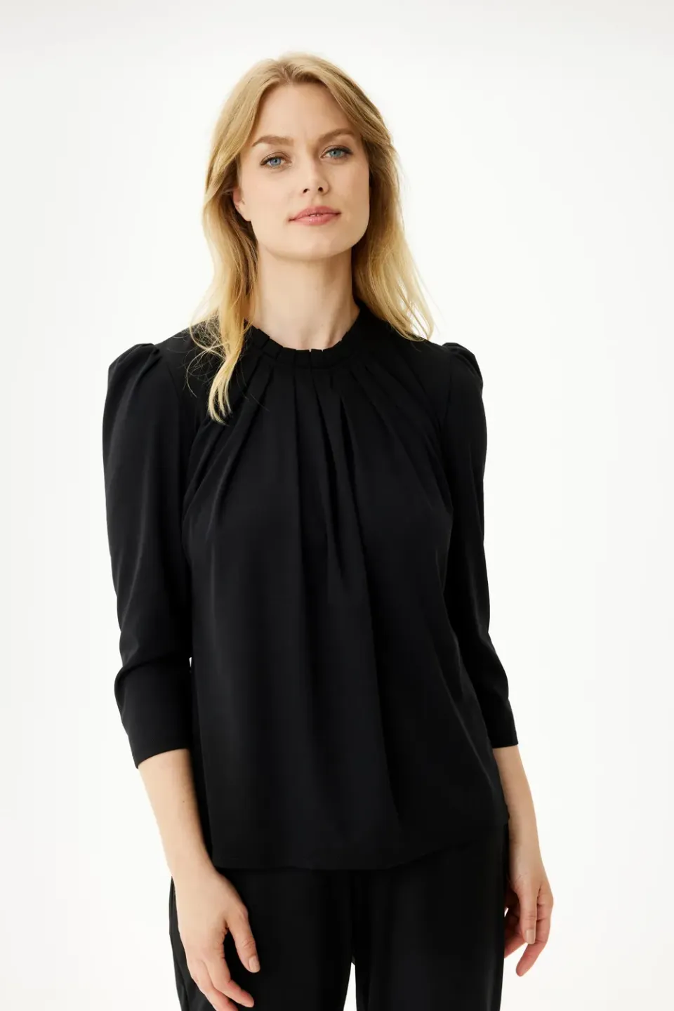 IN FRONT Grazia bluse 3/4 ærmer strækjersey