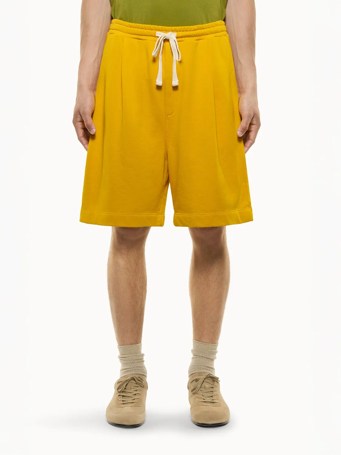 Laneus Cotton Sweat Bermuda shorts saffron bomuld