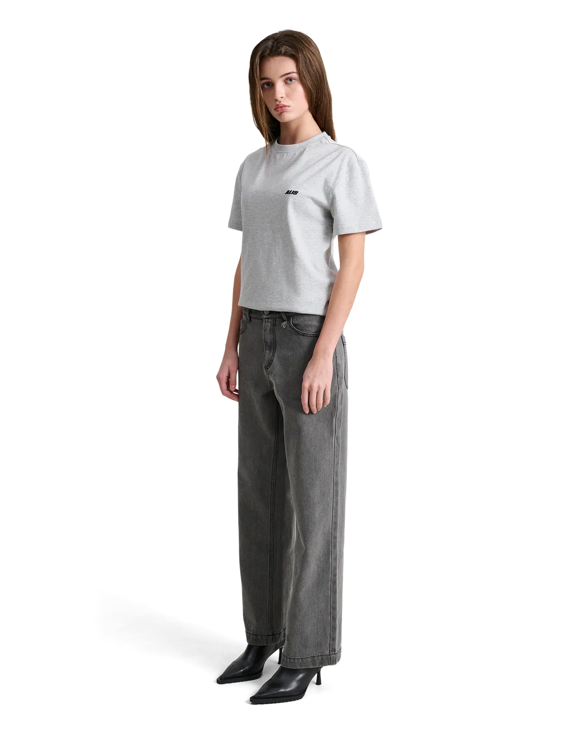 Alis May regular jeans Washed Grey bomuld
