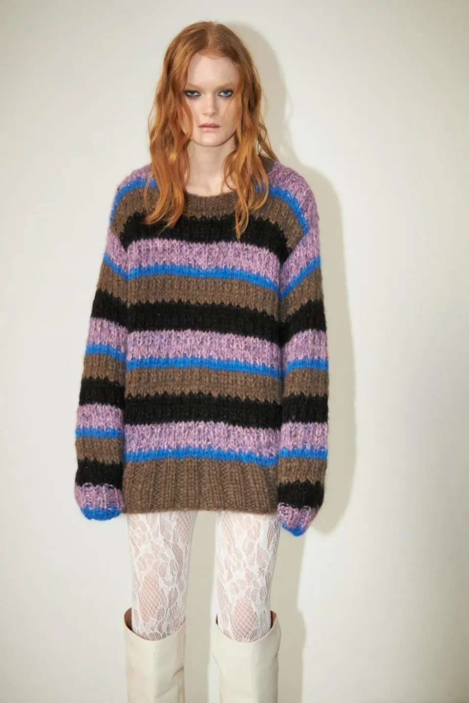 DAWNxDARE Savannah Stripe pullover 993 khaki blue