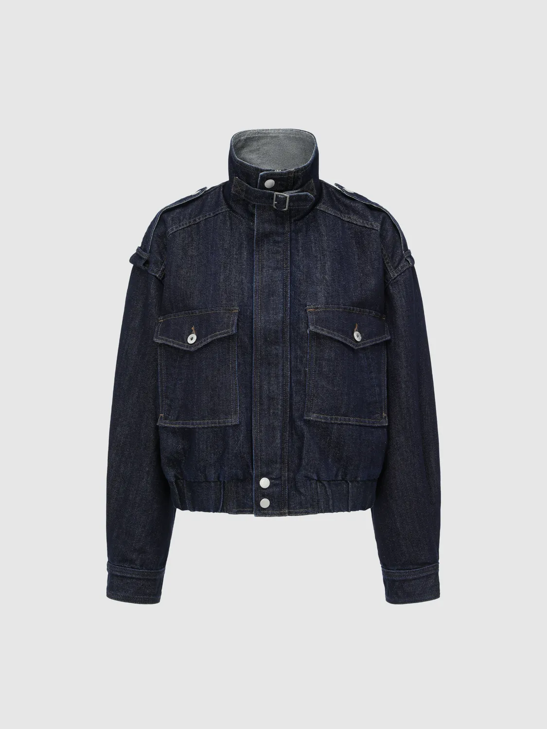 Feng Chen Wang Subtle Shimmer denimjakke navy