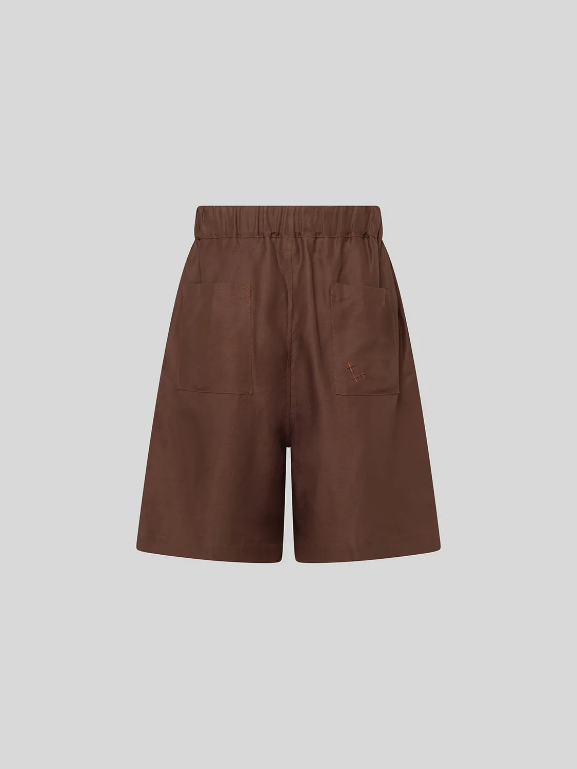 Laneus Bermuda Cancun shorts chokolade hør
