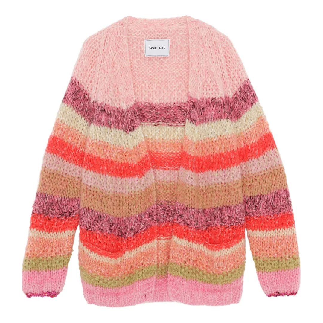 DAWNXDARE MARS 919 cardigan pink sun striber
