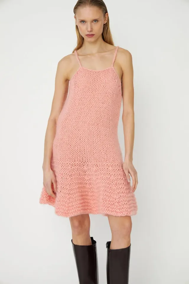 DAWNXDARE Wera kjole strikkjole 203 baby pink mohair