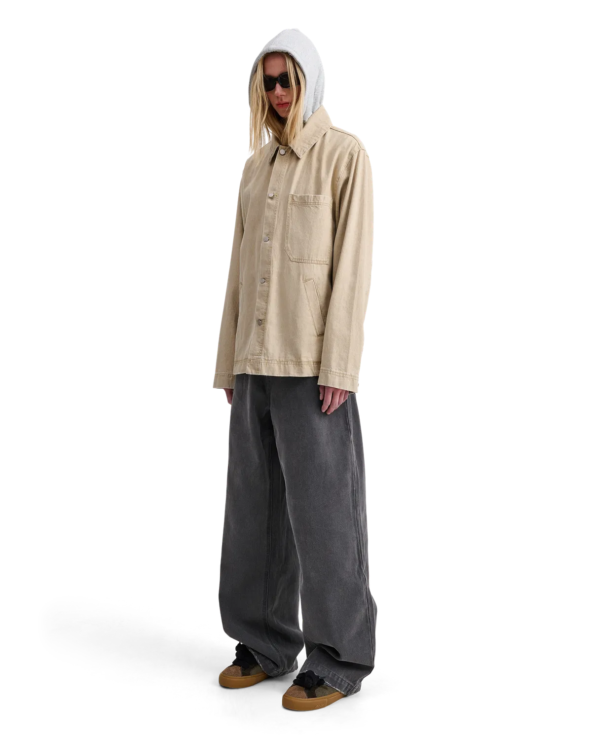 Alis Viren arbejdsjakke Faded Sand bomuld