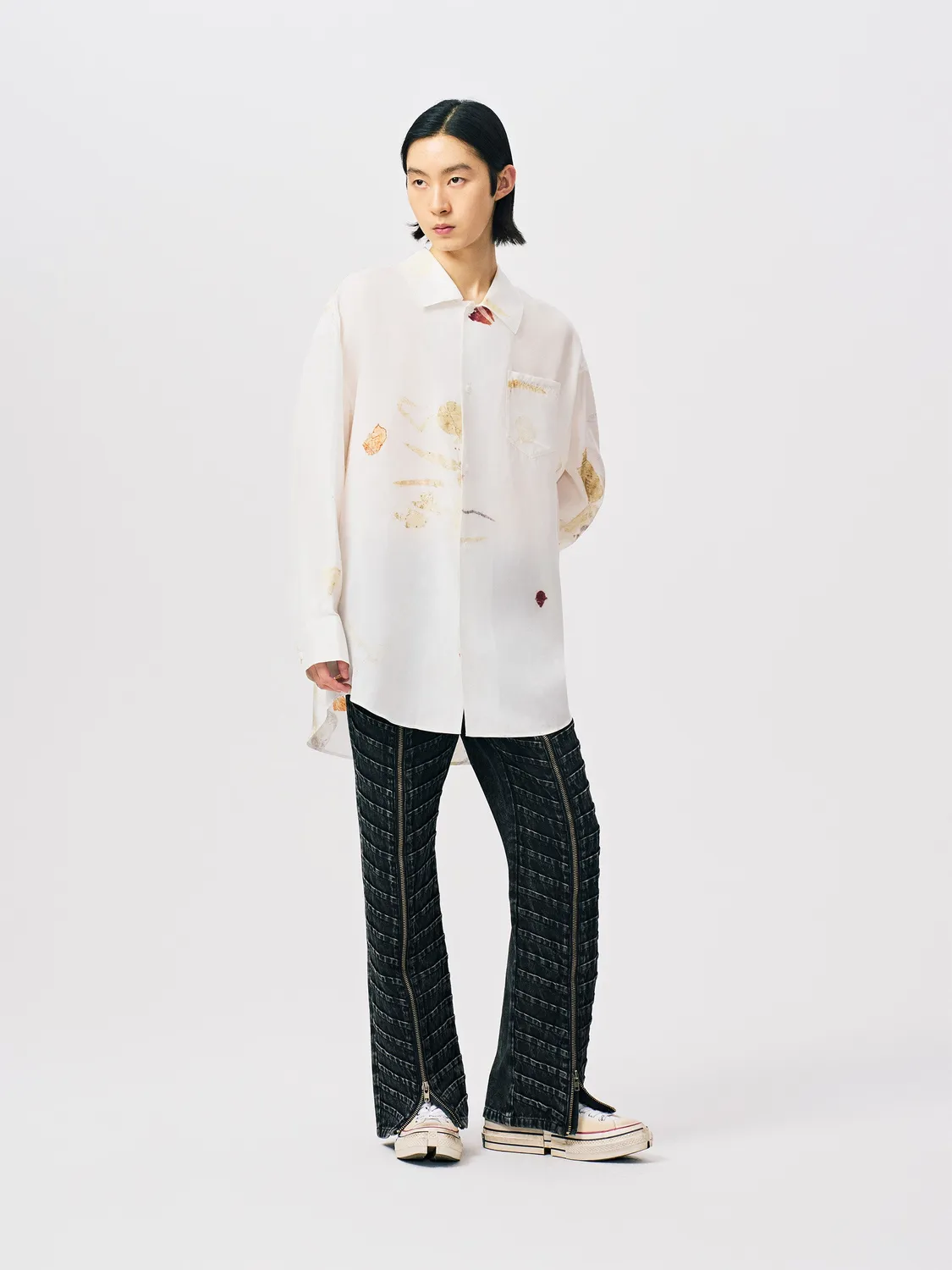Feng Chen Wang Natural Plant Dye skjorte natur XS-XL