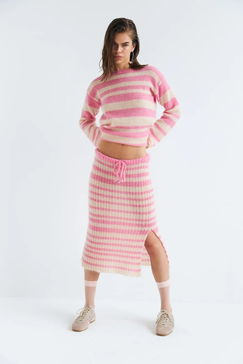 DAWNXDARE Starlette strikskørt 219 super pink mohair