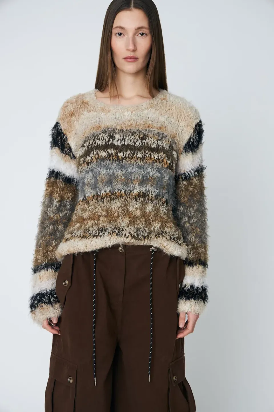 DAWNXDARE ELOISE pullover 193 shitake stribet