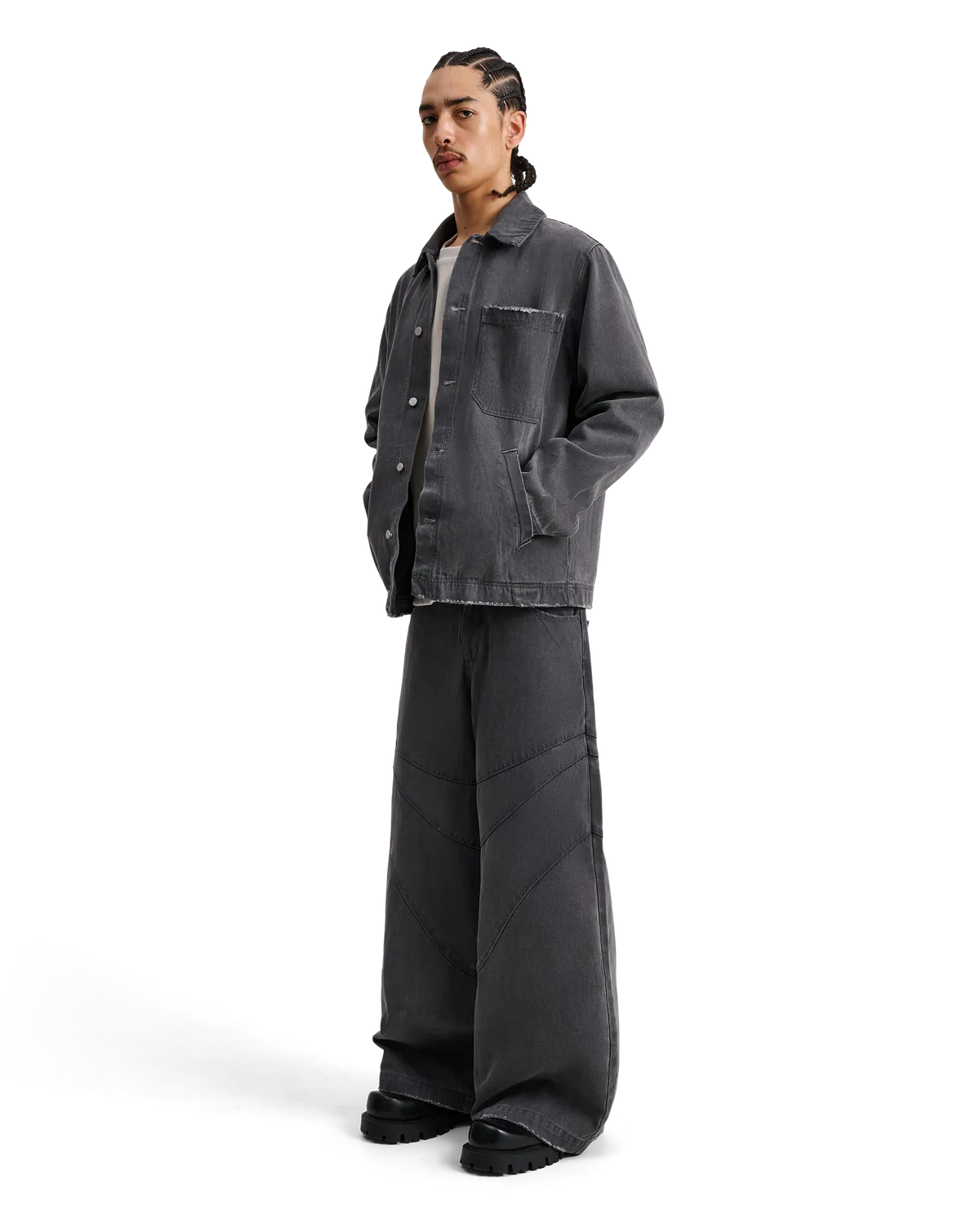 Alis Danie Barrel Denim jeans grå wide fit