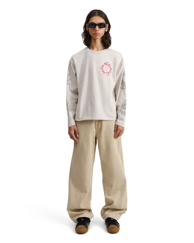Alis Joshua langærmet t-shirt offwhite bomuld