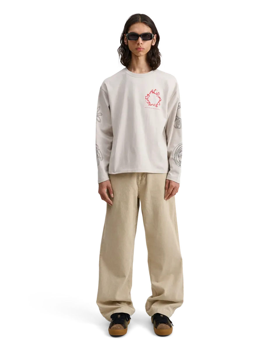 Alis Joshua langærmet t-shirt offwhite bomuld