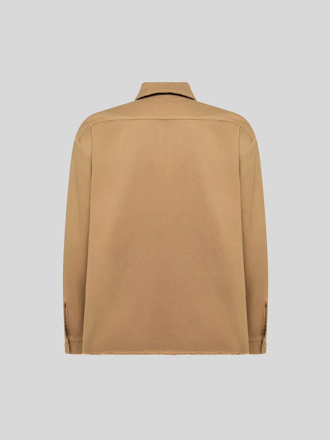 Laneus Cotton Shirt skjorte camel cargo 100% bomuld