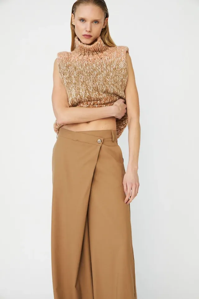 DAWNXDARE ELLIS strik top 852 CAMEL uld