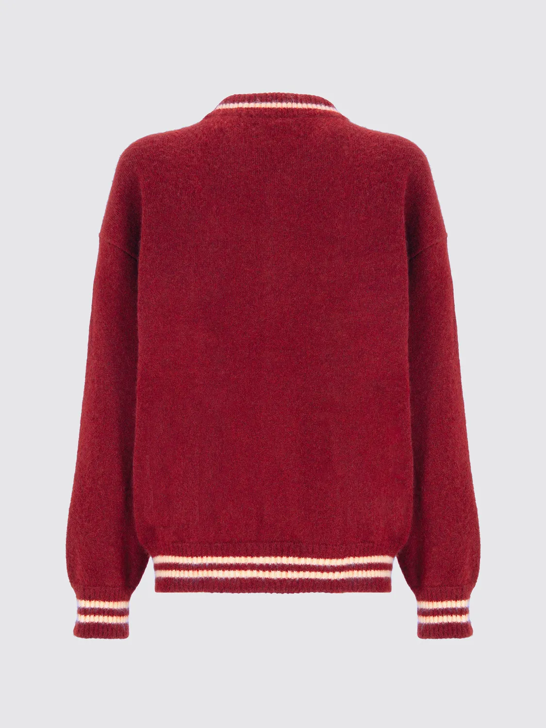 Laneus cashmere bomberjakke sangria silkeblanding