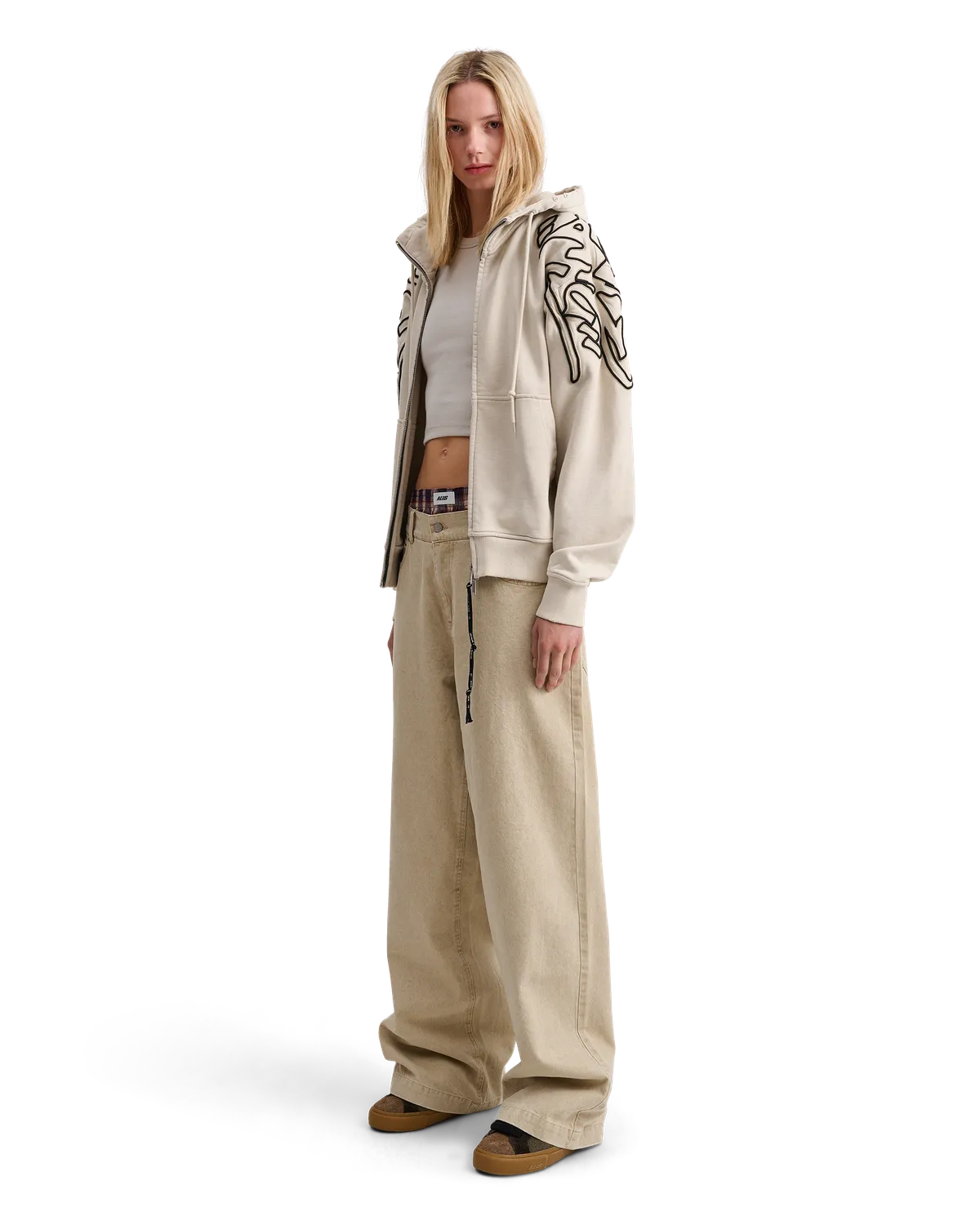 Alis Bam jeans Faded Sand vide 100% bomuld