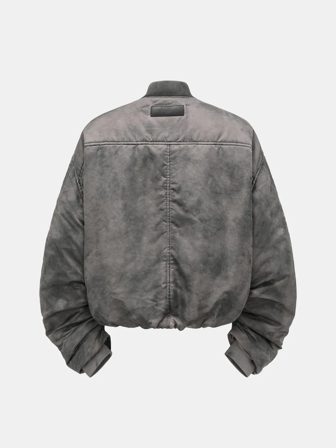 Feng Chen Wang Grey Sandwashed Varsity pufferjakke grå