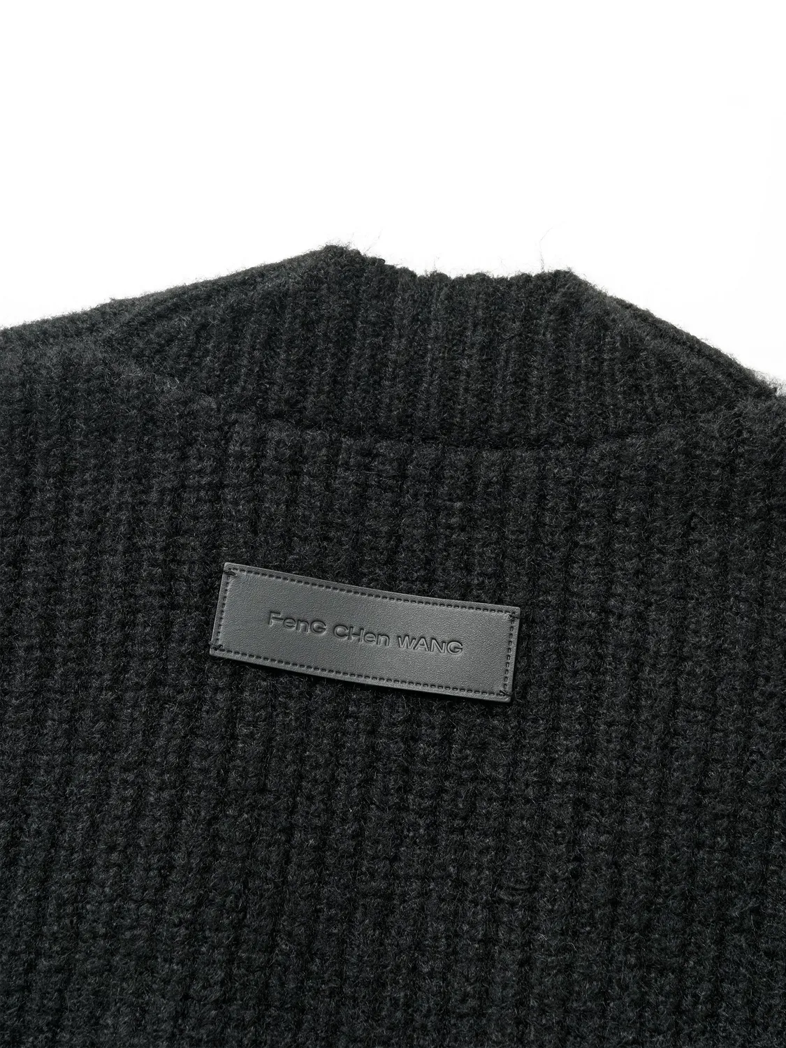 Feng Chen Wang Cable Knit Cardigan strikcardigan relaxed fit