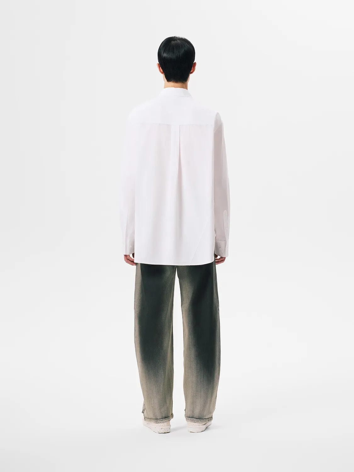 Feng Chen Wang Deconstructed skjorte hvid løs