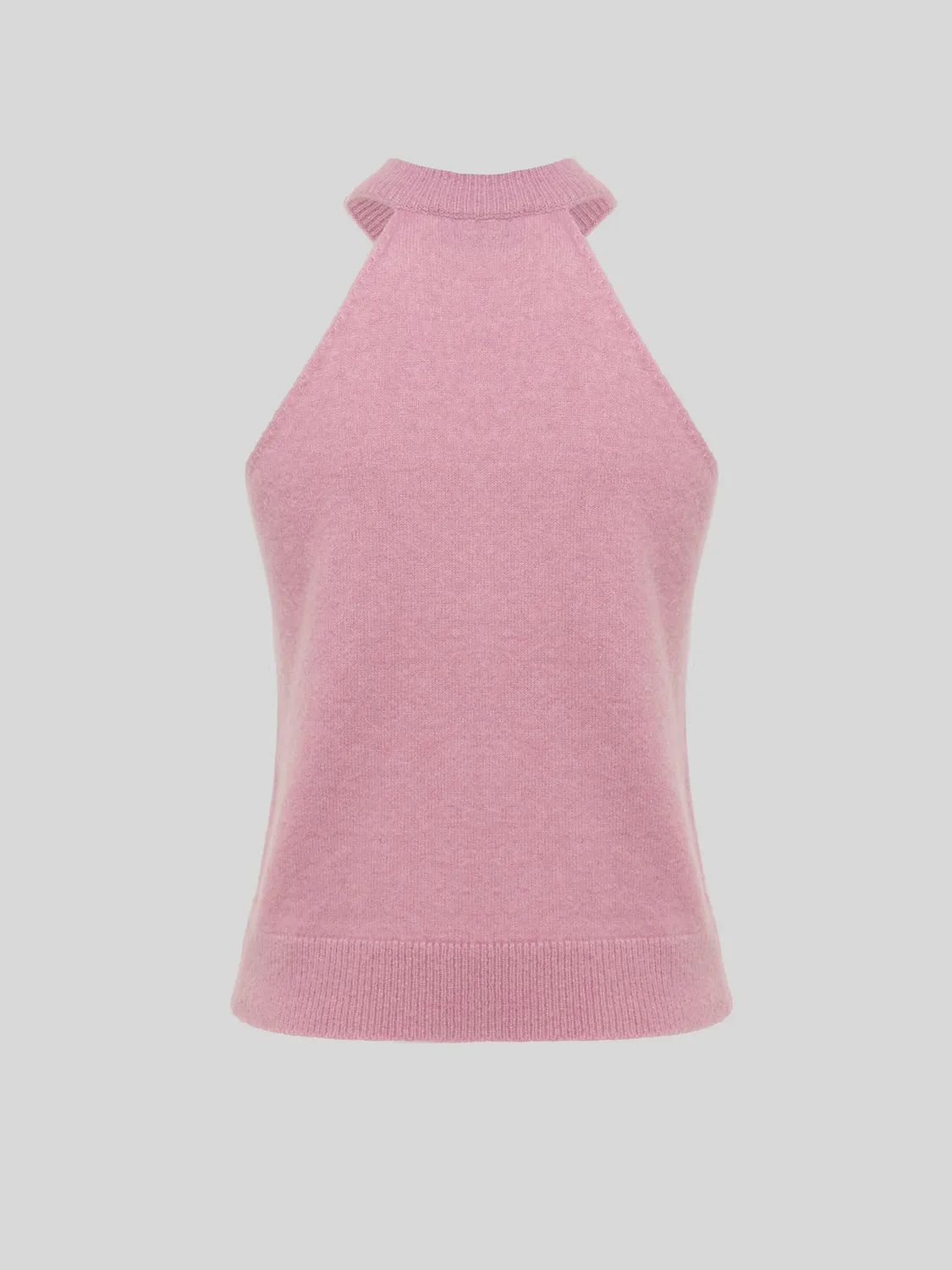 Laneus cashmere silke top rose ærmeløs 38-46