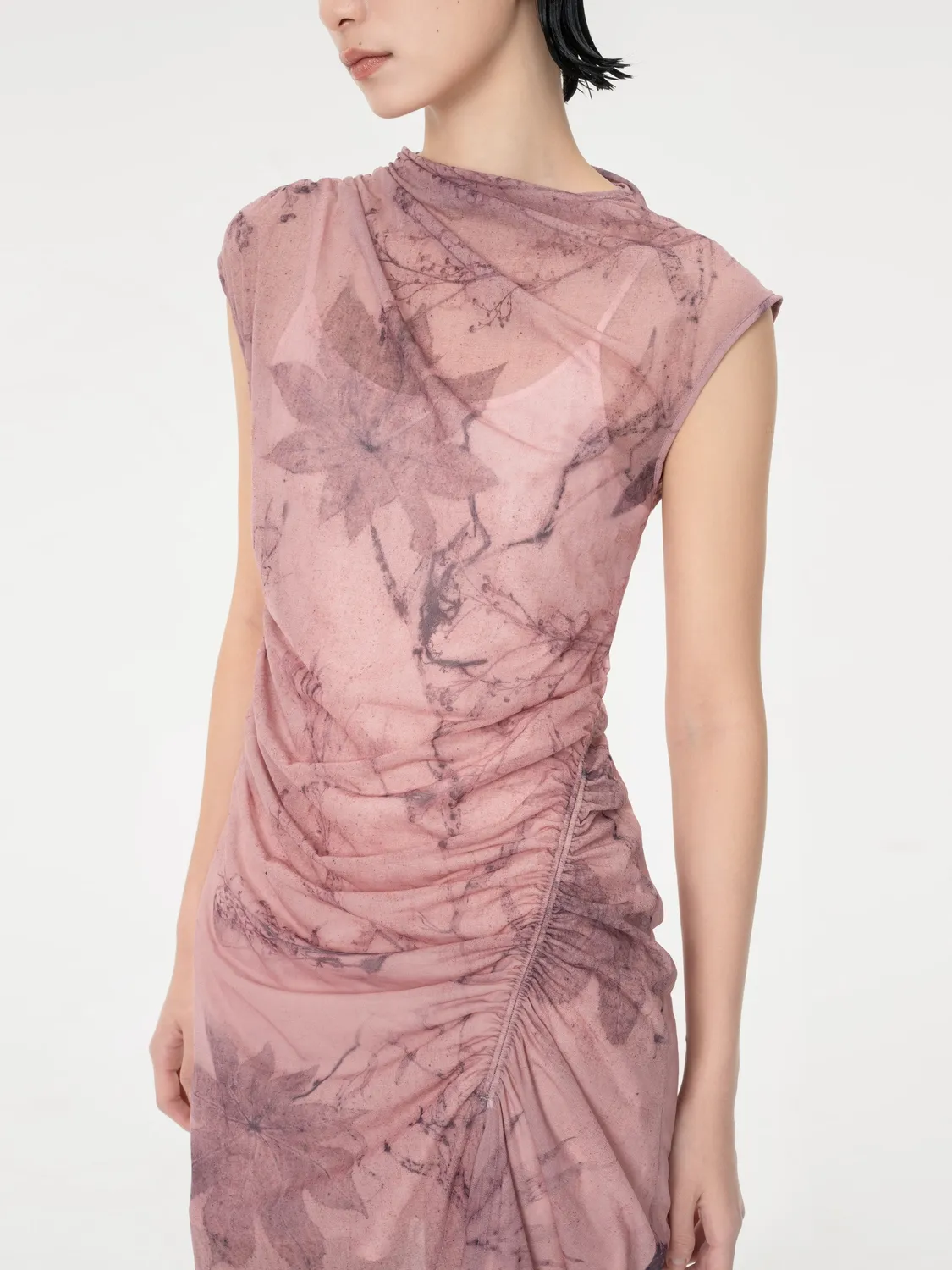 Feng Chen Wang Printed Plant Dye kjole pink