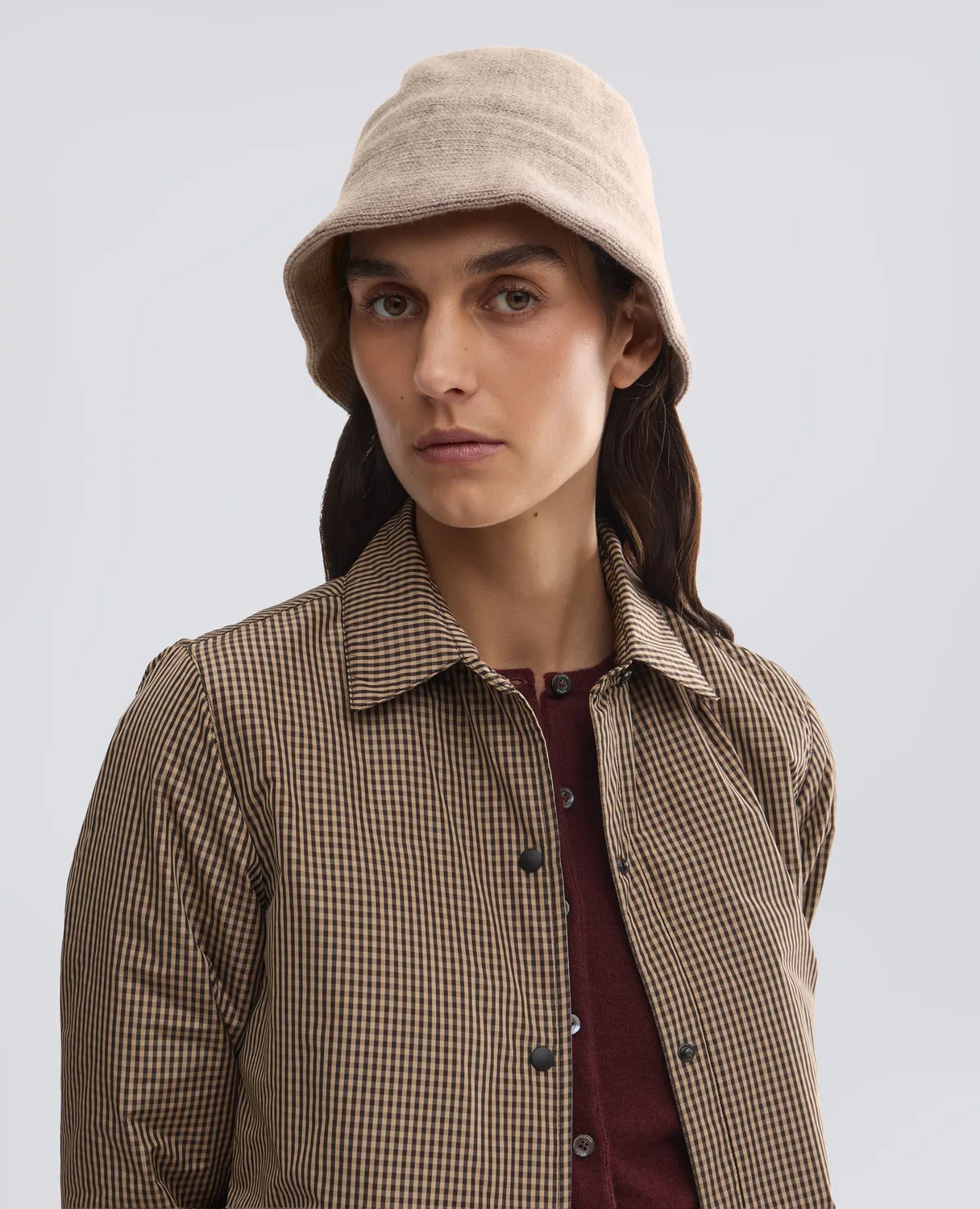 Aspesi bøllehat duvegrå uld cashmere