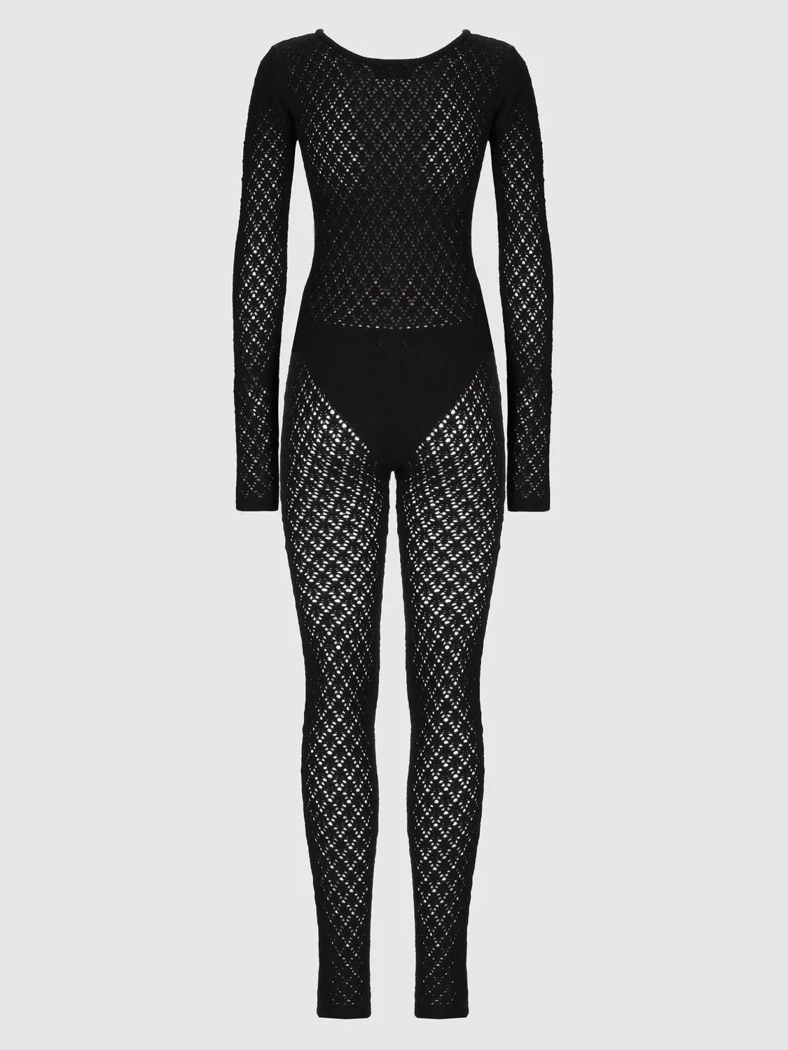 Laneus jumpsuit sort åbenstrik uld