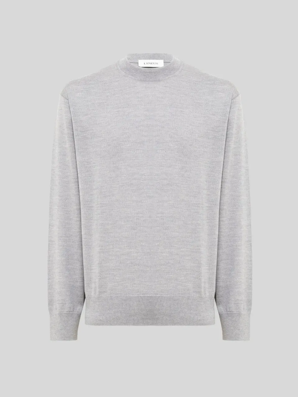 Laneus Merino sweater gråmeleret uld