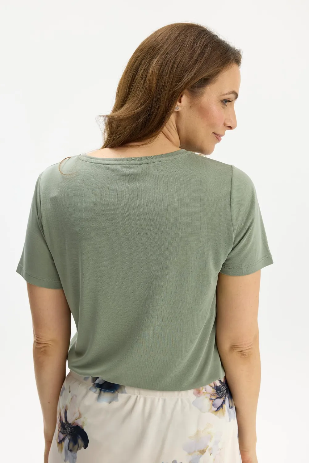 IN FRONT Nina t-shirt rund hals modalblanding