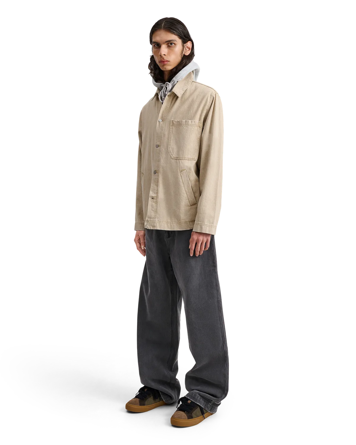 Alis Viren worker jakke Faded Sand bomuld