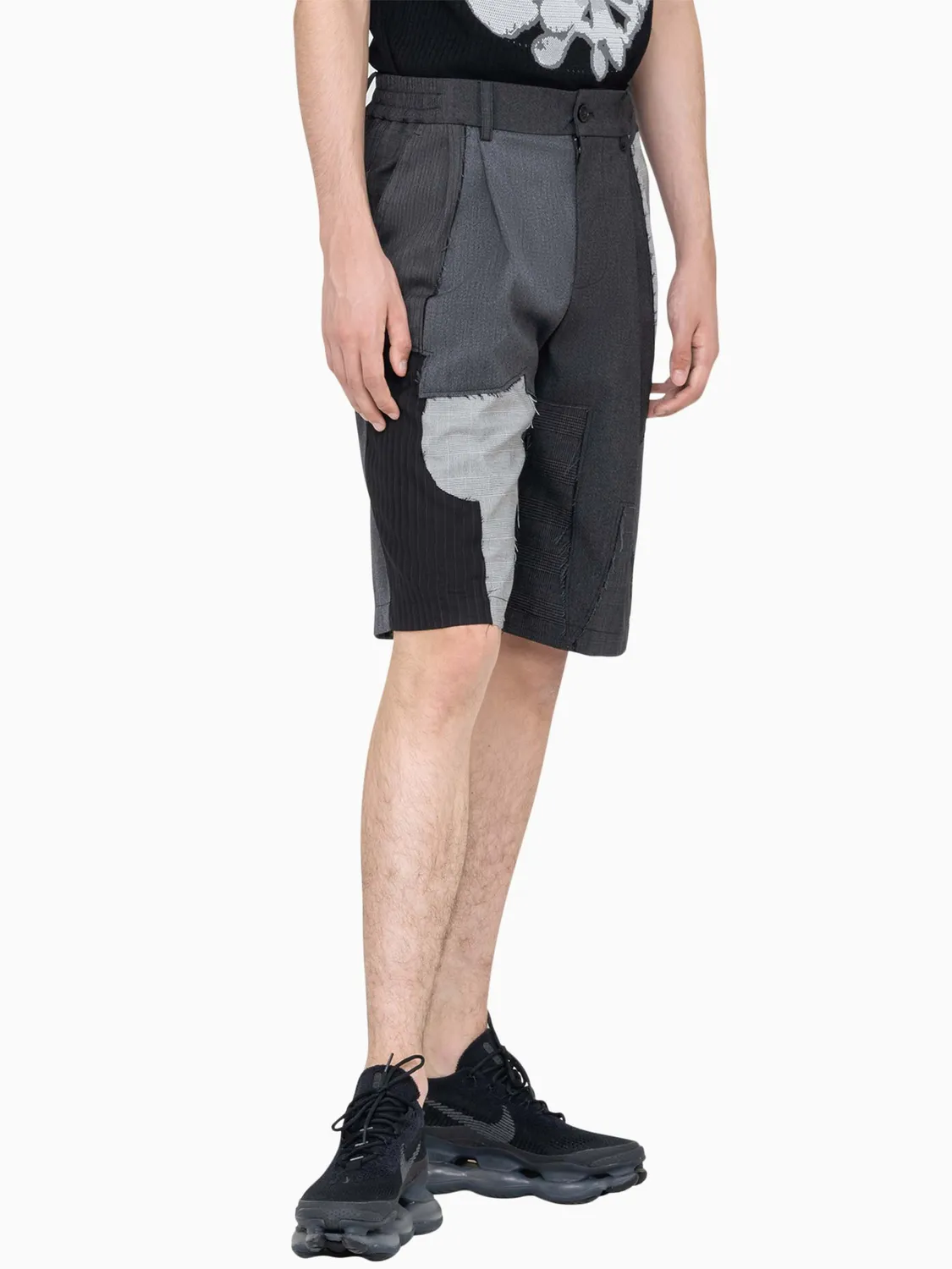 Feng Chen Wang Wool Patchwork shorts uld XS-XL