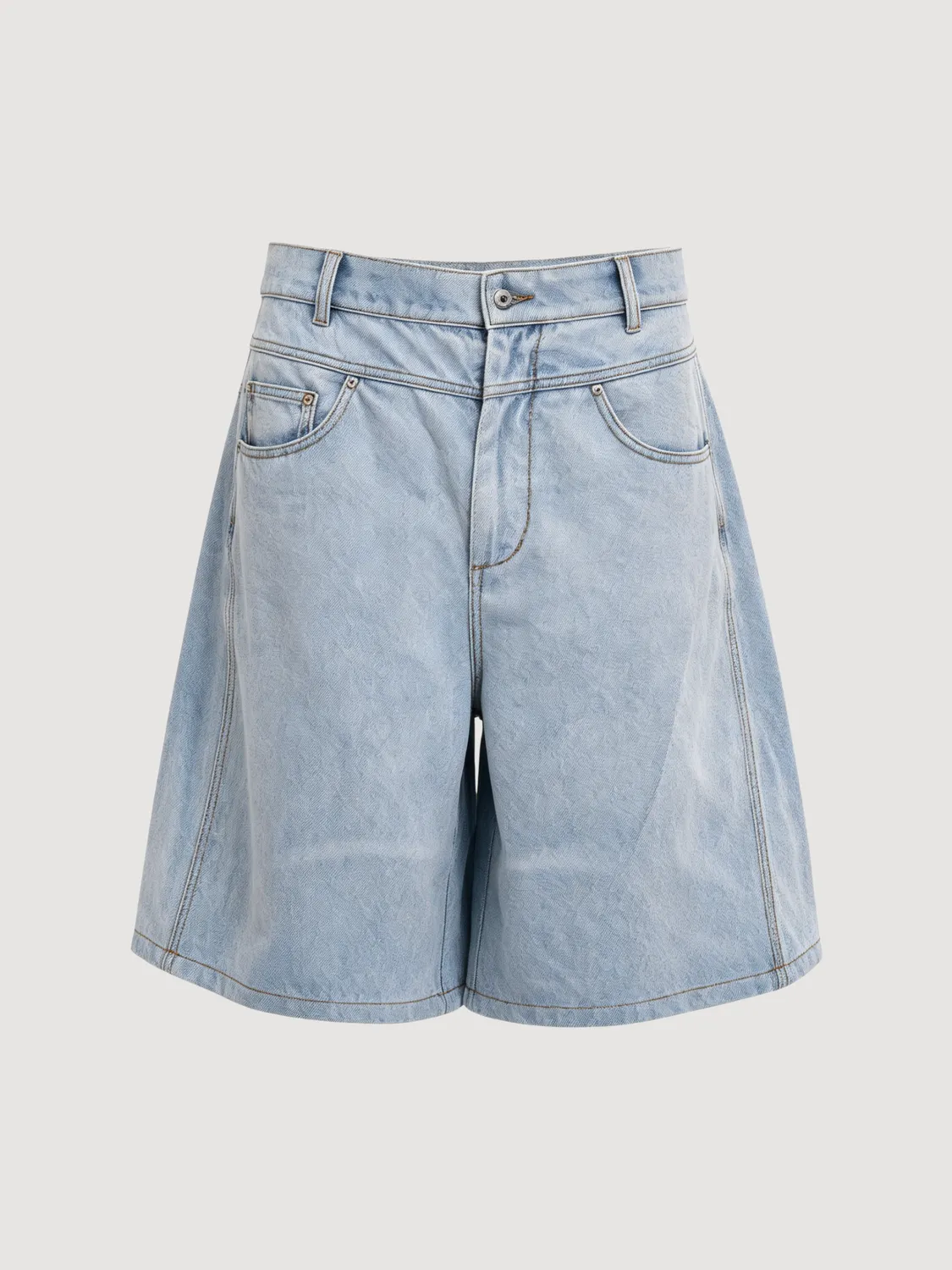 Feng Chen Wang denim shorts blå medium herre