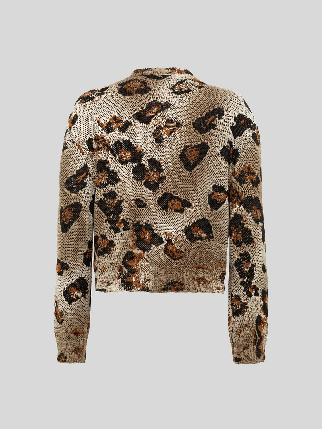 Laneus Animal Print cardigan multicolour bomuld