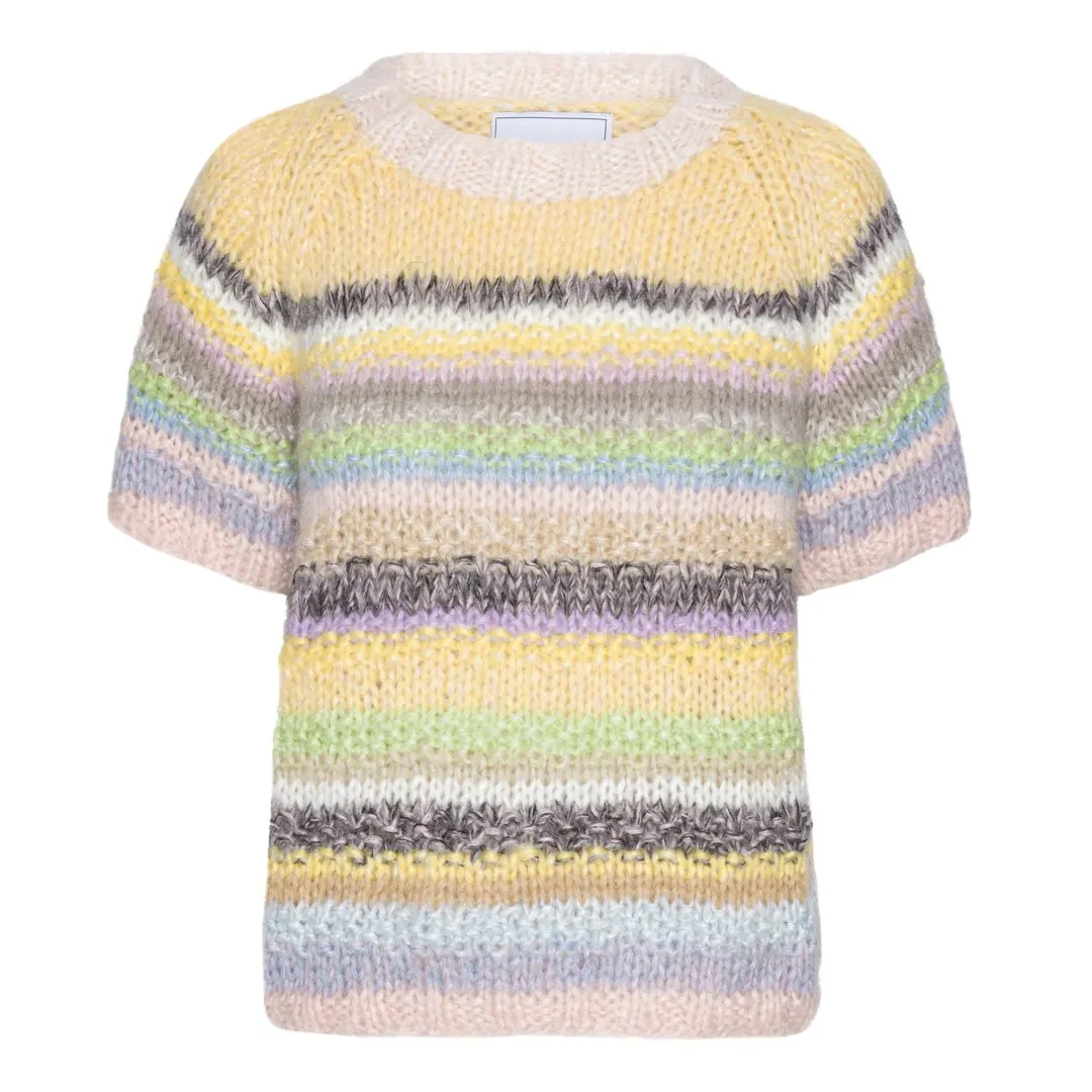 DAWNXDARE Estelle Multi 970 Pastel Multi strikbluse stribet