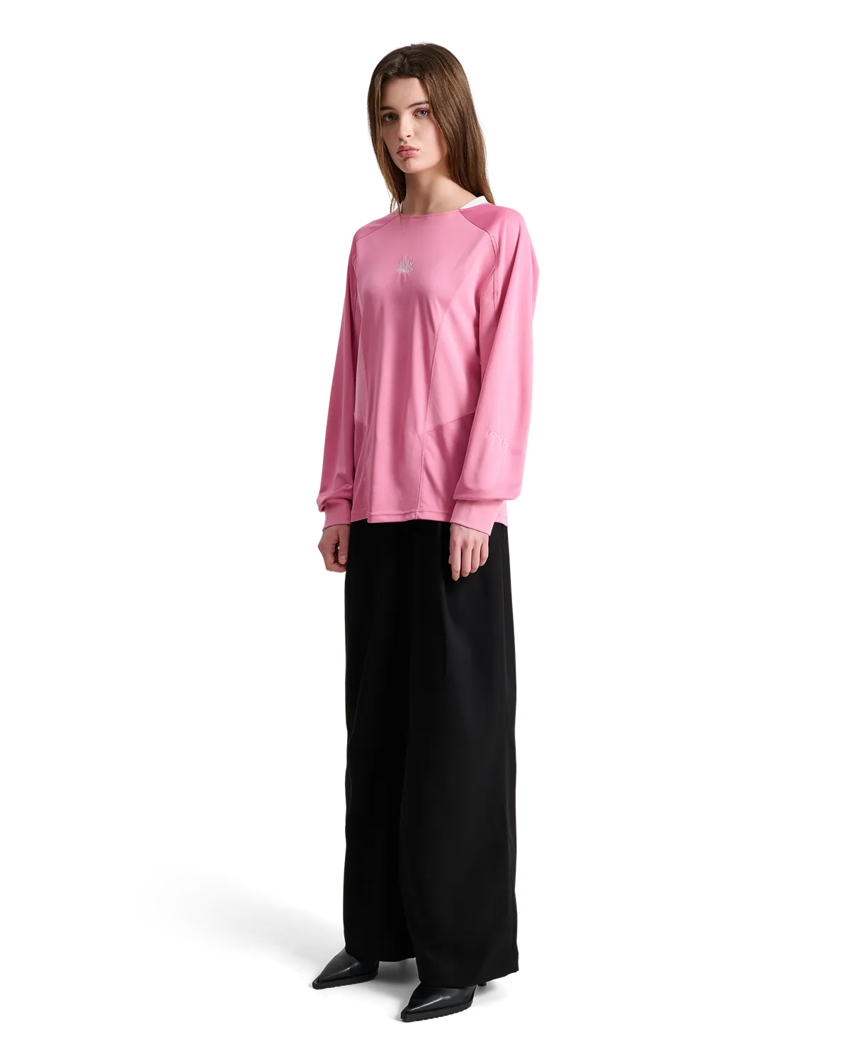 Alis Nikola langærmet trøje Pink broderet logo