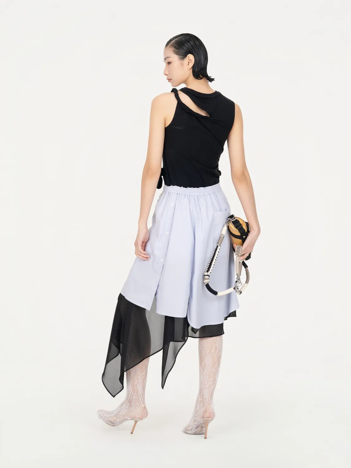 Feng Chen Wang Deconstruction Wrap nederdel skjorte