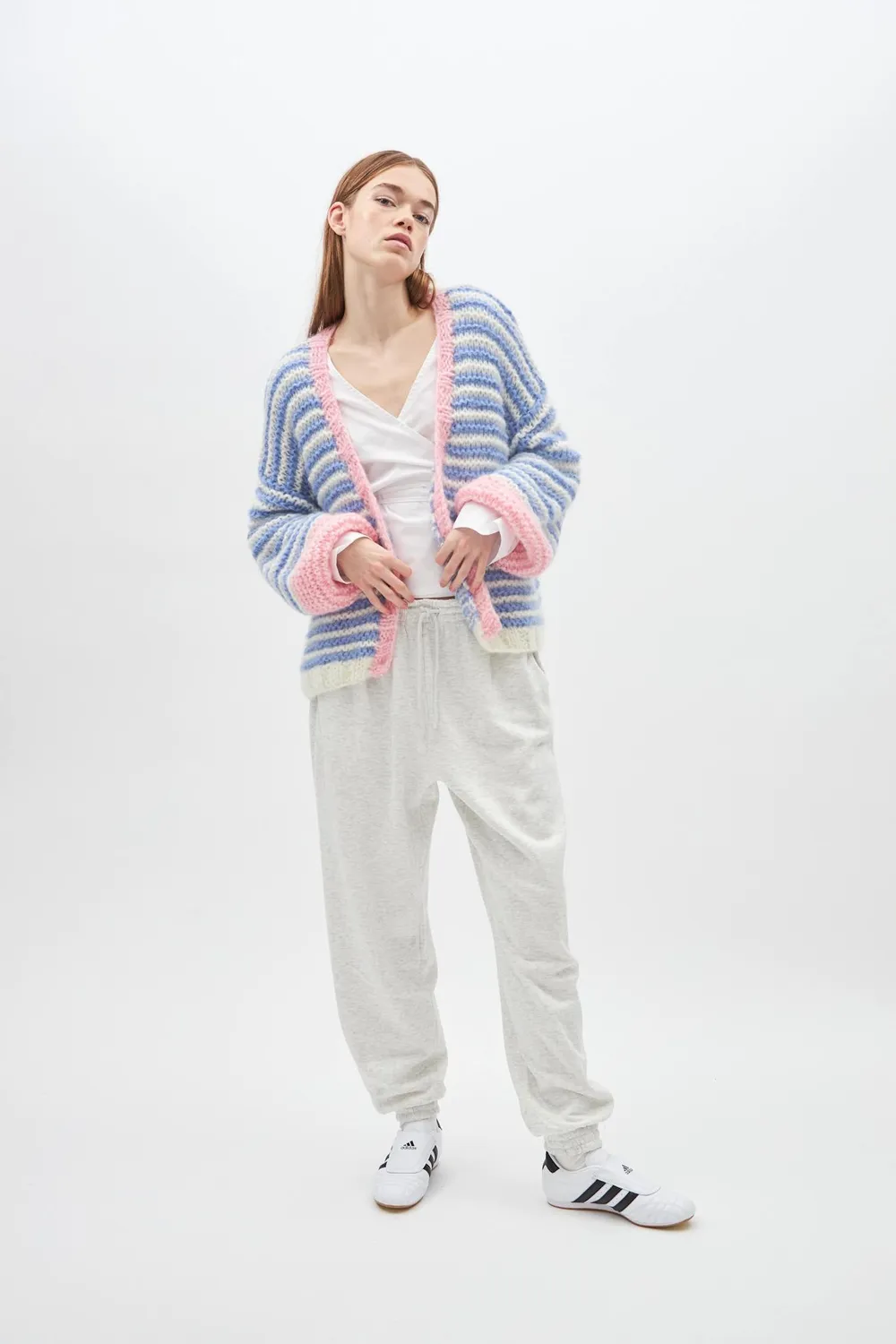 DAWNXDARE LUISA STRIPE 642 cardigan indigo stribet