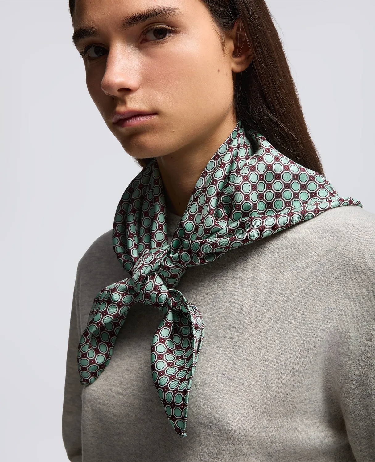 Aspesi Silk Twill tørklæde 66x66 silke