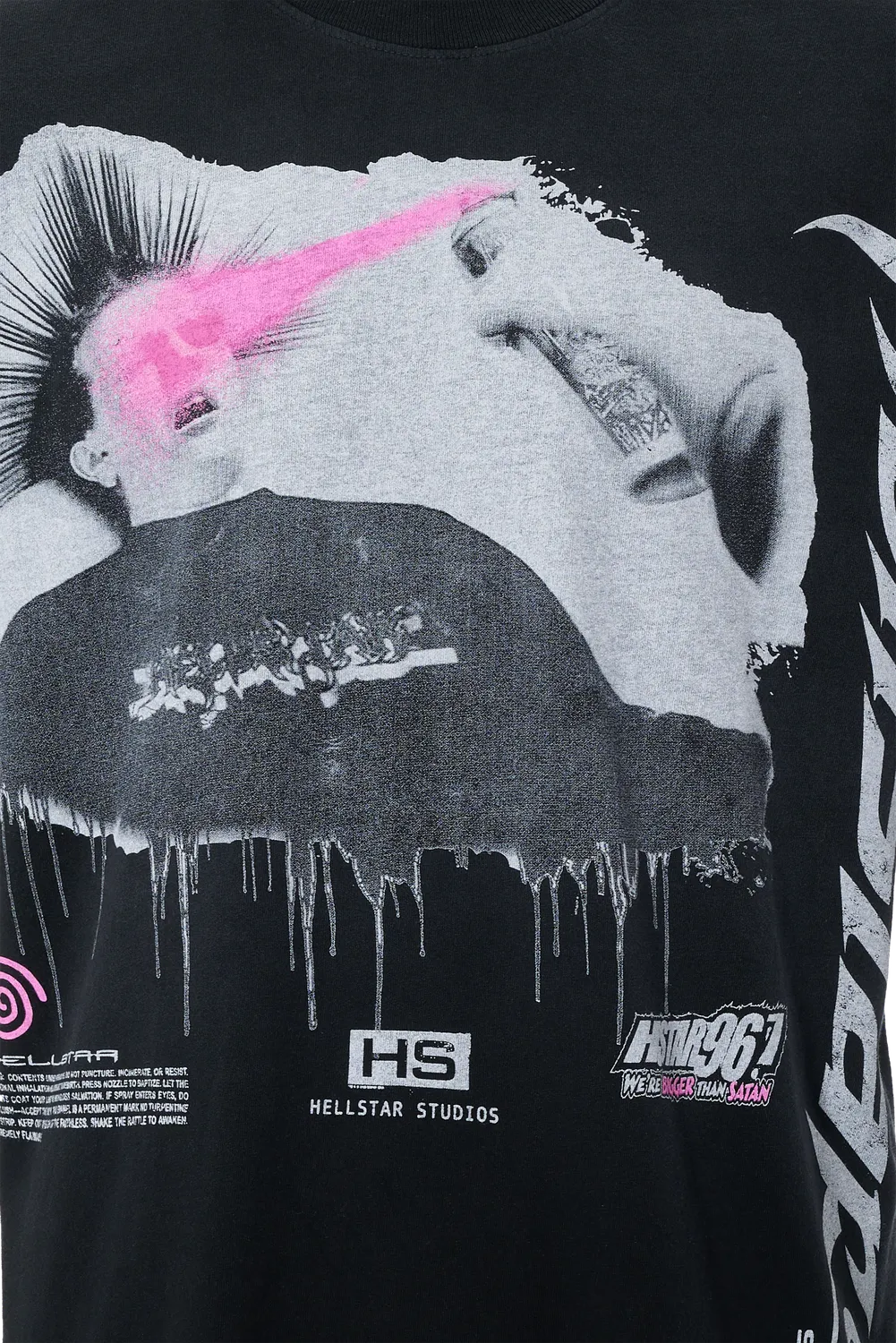 Hellstar Spray Radio T-shirt sort – jumboprint