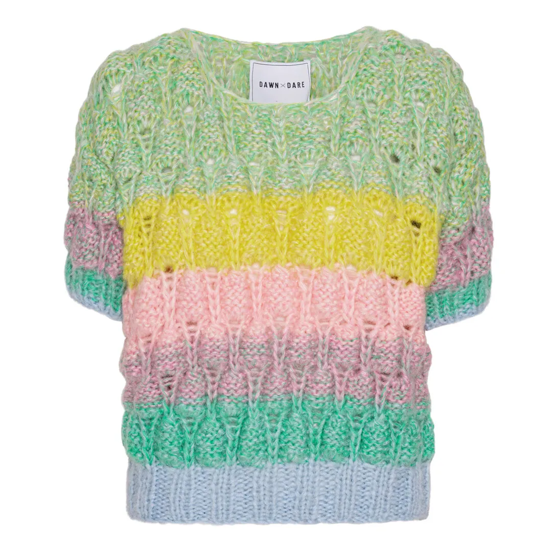 DAWNxDARE Acacia Shade strik top 921 ice blue mohair