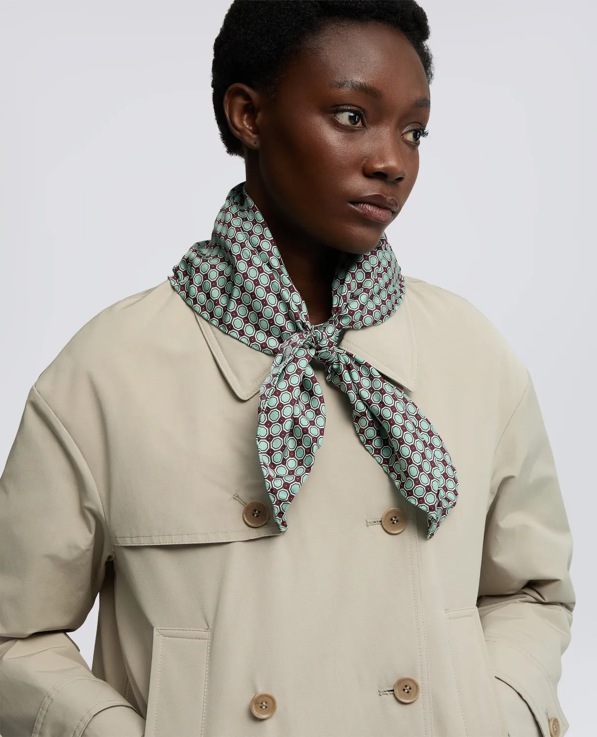 Aspesi Silk Twill tørklæde 66x66 silke