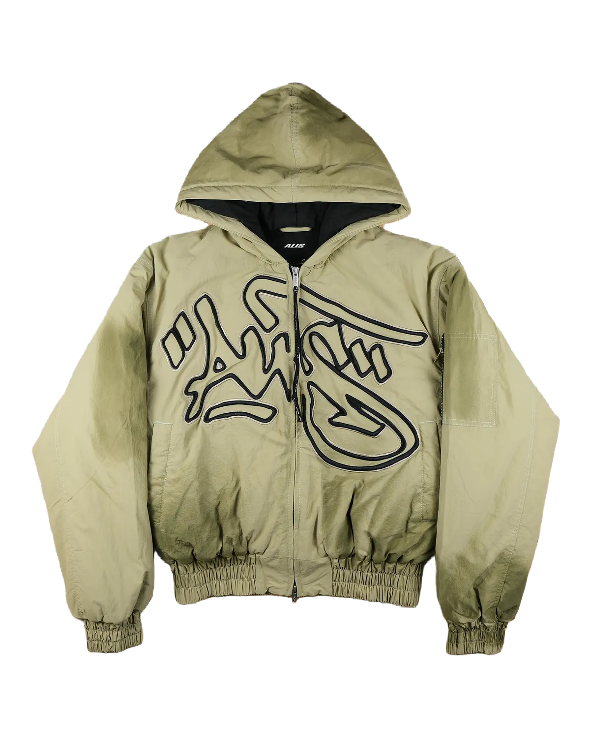 Alis Hoiy Oversized bomberjakke gray green spray