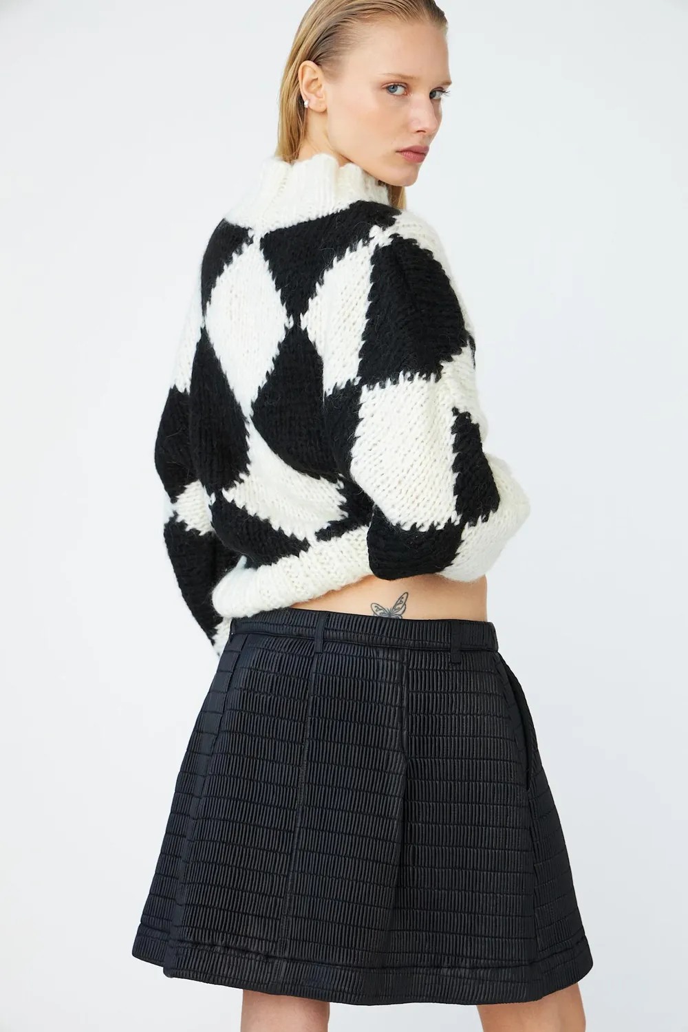 DAWNXDARE ERICA DIAMOND 119 BLACK pullover grafisk